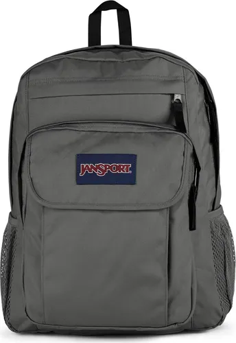 JanSport Union Pack Rucksack - 15 inch Laptopfach in Graphite Grey - Laptop-Rucksack mit 15 inch gepolsterter Laptoptasche und zusätzlicher Vordertasche, ideal für Schule oder Freizeit.