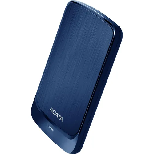ADATA HV320 - 2 TB Externe Festplatte, USB 3.2 Gen.1, Blau - Externe Festplatte mit 2TB, schlankem Design und AES-256-Bit-Verschlüsselung für maximale Datensicherheit. Ideal für unterwegs und hochauflösende Inhalte.