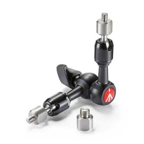 Manfrotto 244 Micro Friktionsarm mit austauschbarem Adapter - Stativköpfe, flexibler Friktionsarm aus Aluminium und Stahl, max. Traglast 3kg, ideal für kreative Anwendungen mit austauschbaren Adaptern.