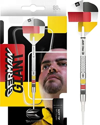 Target Darts Gabriel Clemens 80% Wolfram Softdarts-Set 19g - Darts-Set entworfen von der Dart-Legende Gabriel Clemens - 80% Wolfram für optimale Präzision, ideal für Anfänger und Profis.