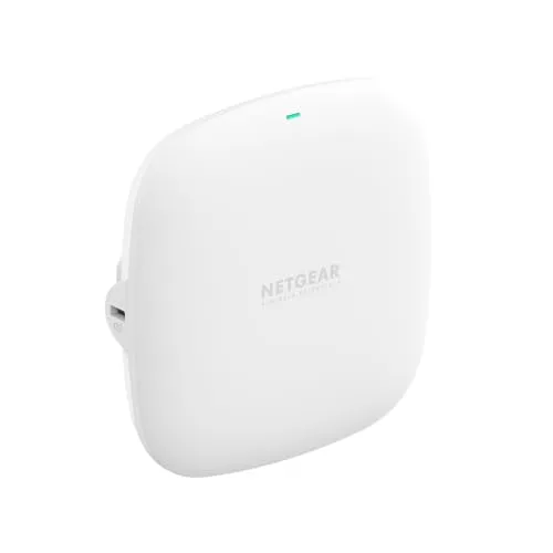 NETGEAR Wireless Access Point (WAX210) – WiFi 6 Dualband AX1800 - Netzwerkgerät für bis zu 128 Endgeräte, ideal für Einzelhandelsgeschäfte und Empfangshallen. Kompakte Größe, einfache PoE-Einrichtung und hohe Sicherheit mit WPA3.