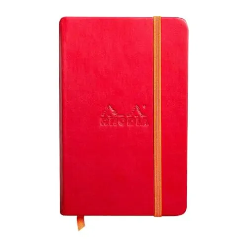 Rhodia 118753C Rhodiarama Book (DIN A5, 14,8 x 21 cm Notizbuch mit Gummizug, liniert, 96 Blatt) 1 Stück himbeerrosa