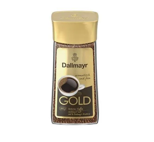 Dallmayr Gold Kaffee Kawa Rozpuszczalna 200 g - Filterkaffee mit exquisitem Geschmack, ideal für schnelle Zubereitung und perfekten Genuss jederzeit.
