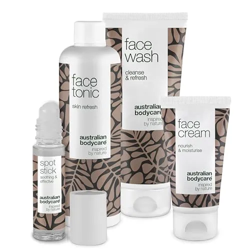 Australian Bodycare 4-teiliges Gesichtspflege-Set | Mit Teebaumöl für eine klare Haut
