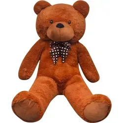 vidaXL Teddybär Kuscheltier Plüsch Braun 170 cm - Kuscheltiere: XXL-Plüschbär mit niedlicher Fliege, perfekt für Kinder ab 36 Monaten und ideal als Geschenk für jeden Anlass.