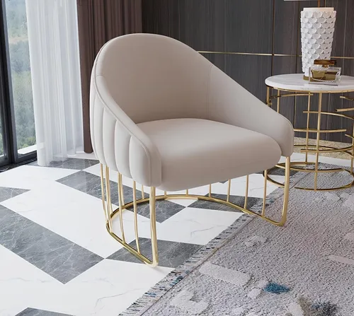 Sessel Relax Lehn Polster Lounge Club - Moderner Lounge-Sessel aus hochwertigem Samt mit stilvollem Chromgestell. Ideal für Wohnzimmer, Schlafzimmer und Gästezimmer – bequem und elegant für entspannte Stunden.