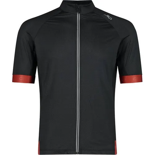 CMP Herren Shirt MAN BIKE T-SHIRT - Sportliches Herren-T-Shirt aus leichtem Material mit atmungsaktivem Mesh-Einsatz. Ideal für aktive Tage, ausgestattet mit 3 Gesäßtaschen und einer kleinen Tasche mit unsichtbarem Reißverschluss für praktischen Stauraum.