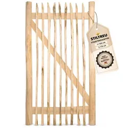 STILTREU® Edelkastanie Staketenzaun-Tor 100 cm x 175 cm von STILTREU