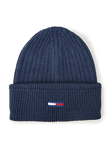 Tommy Jeans Damen Mütze TJW Flag Beanie OneSize Blau AW0AW12628C87