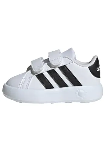 ADIDAS Kinder Freizeitschuhe Grand Court 2.0 Kids - Sneaker für Babys und Kleinkinder mit komfortabler EVA-Außensohle und praktischen Klettverschlüssen. Hergestellt aus mindestens 20 % recycelten Materialien für eine umweltfreundliche Wahl.