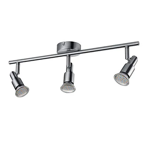 IMPTS Led Deckenstrahler 3 Flammig - Drehbar & Modern - Deckenspots: Flexibel einstellbare Deckenlampe mit 3x GU10 LED, ideal für Wohnzimmer, Küche und Schlafzimmer. Inklusive dimmbarer Leuchtmittel, warmweißes Licht für behagliche Atmosphäre.