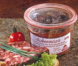 Frische Hausmacher Schinkenrotwurst im Weckglas | 200g | Herzhaft und traditionell für Genießer