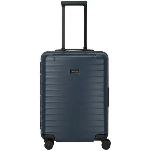 TITAN Overseas Trolley S20 4-Rollen - Midnight Blue - Trolley in Handgepäckgröße mit innovativer Rahmenkonstruktion, kratzresistenter Oberfläche und TSA-Sicherheitsschlössern – ideal für sicheres Reisen.
