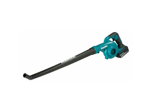 Makita Dmuchawa 18V DUB186RT LXT 1x5.0Ah - Laubgeräte: Leistungsstarkes, kabelloses Blasgerät mit 18-V-Akku für müheloses Reinigen. Umweltfreundlich, emissionsfrei und geräuscharm, ideal für Werkstätten und Gärten.