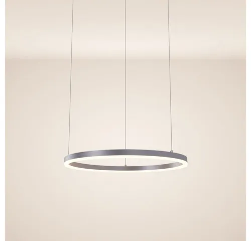 s.luce Ring Hängeleuchte LED, Aluminium, 60 cm, modern - Moderne LED Hängeleuchte mit minimalistischem Design und individueller Aufhängung. Bietet eine gleichmäßige Lichtverteilung und hervorragende Farbwiedergabe für stilvolle Beleuchtung.