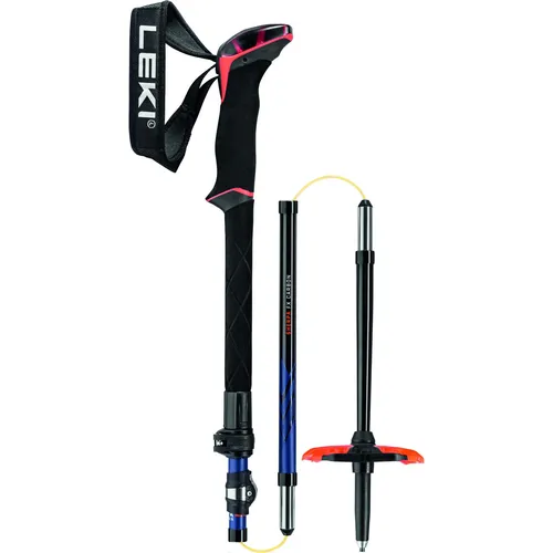 LEKI Sherpa FX Carbon Skistöcke – Faltbar und Verstellbar - Skistöcke aus leichtem Carbon, ideal für Skitouren. Faltbar und verstellbar mit Klemmverschluss für optimale Anpassung und Komfort.