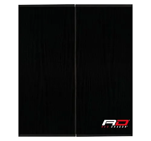 RED DRAGON Deluxe Black Dartboard Cabinet