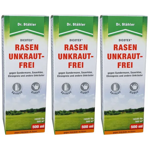 Dr. Stähler DICOTEX® Rasen Unkraut-Frei 500 ml x 3