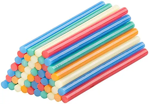 AGT Heissleim: 50 Klebesticks für Heißklebepistolen, 11 x 200 mm, bunt (Klebesticks für Klebepistole, Heißklebesticks, Silikon)