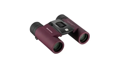 OM SYSTEM 8X25 WP II Deep Purple Fernglas - Wasserdichtes Fernglas mit 8-facher Vergrößerung, ideal für Naturbeobachtungen und Outdoor-Aktivitäten.
