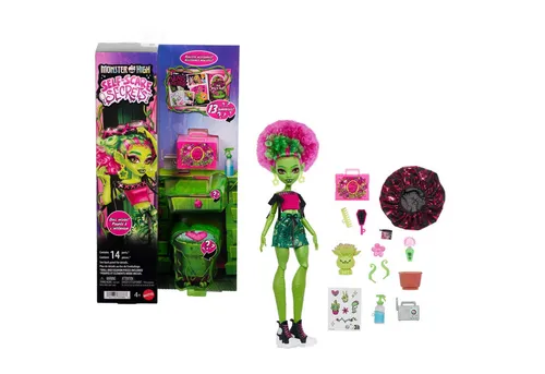 Mattel Monster High - Self-Scare Secrets - Venus McFlytrap JHK45 - Entdecke die Monster High Puppen mit aufregenden Geheimnissen! Ideal für kreatives Spiel und Fantasie, perfekt für Kinder ab 3 Jahren.