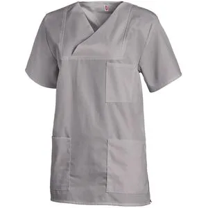 Leiber Kasack Schlupfjacke 08/769/82, Unisex, hellgrau - Arbeits- & Schutzkleidung, bequeme Schlupfjacke mit kurzen Ärmeln, waschbar bis 95°C und ideal für Klinik und Pflege.