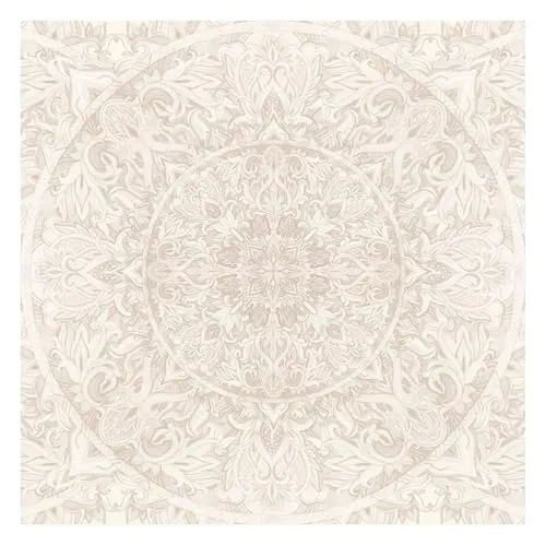 micasia Fototapete inkl. Kleister - Muster Vliestapete Made in Germany UV-beständig Geruchsfrei - Ornamente Aquarell beige Wohnzimmer Schlafzimmer 3303 (192x192cm)