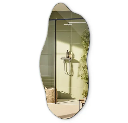 Tulup Dekospiegel - Modischer Wand-Badezimmerspiegel mit unregelmäßiger Form - Dekospiegel in unregelmäßiger Form, perfekt für stilvolle Badezimmergestaltung mit Breite 35 cm und Höhe 80 cm.