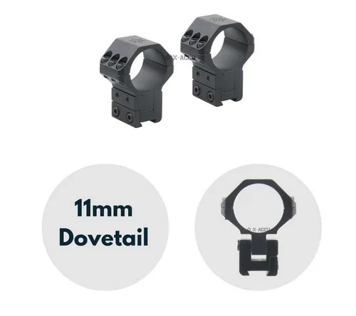 Vector Optics Höhenverstellbare Montage für Zielfernrohre - Hochwertige Aluminiumlegierung (6061-T6) sorgt für hohe Schussfestigkeit. Ideal für Jagd, Sport und Airsoft. Passend für 11mm Dovetail, inklusive Montage Werkzeug.
