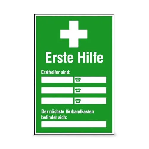 Betriebsausstattung24® Aushang Ersthelfer Verzeichnis zur Selbstbeschr., selbstkl.Folie,20x30cm