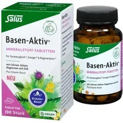 Basen-Aktiv Mineralstoff-Kräuter-Tabletten - Arzneimittel zur Unterstützung des Säure-Basen-Gleichgewichts mit Zink, Calcium und Magnesium für mehr Energie und Regeneration. Laktosefrei und ohne Süßstoffe.
