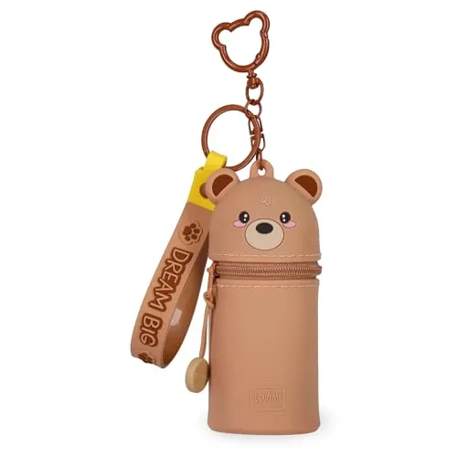 Legami Mini-Geldbörse Kawaii Teddy Bear mit Schlüsselanhänger - Die süße Mini-Geldbörse von Legami ist der ideale Begleiter für unterwegs. Aus weichem Silikon, mit Karabinerhaken und Handschlaufe, perfekt für Münzen und kleine Gegenstände. Praktisch und stylisch!