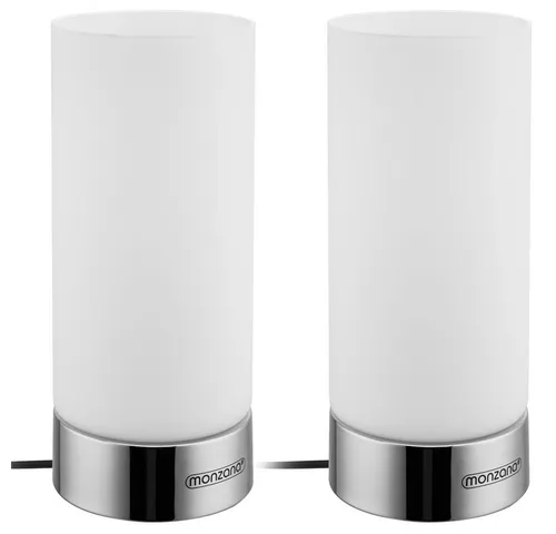 monzana Nachttischlampe 2er Set Golau in grau von Deuba