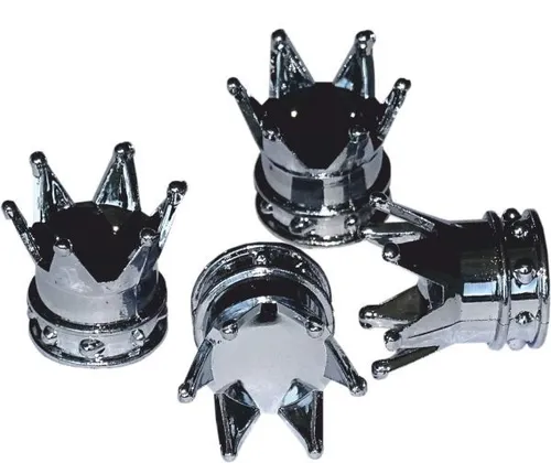 Hermann Schütz Ventilkappen Vent-Caps Krone silber 4er-Set  Ventilkappen