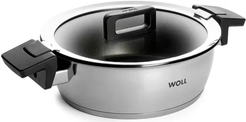 Woll Concept Bratentopf mit Deckel - Induktiv, Ø 24 cm - Kochtöpfe mit dreilagiger Antihaftbeschichtung für fettfreies Kochen, geeignet für alle Herdarten und backofenfest bis 200°C.