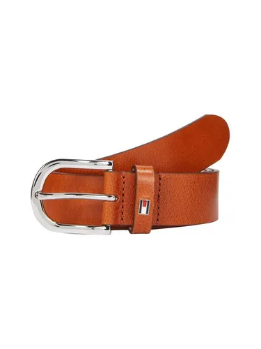 Tommy Hilfiger Ledergürtel mit Logo-Schlaufe - Braun 100 - Gürtel aus hochwertigem Leder in cognac, mit dezenter Logo-Schlaufe für einen klassischen, casual Look. Ideal für stilvolle Outfits.