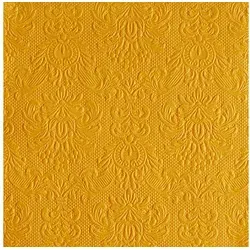 Ambiente Luxury Paper Products Papierserviette, Servietten Papier 33x33cm Elegance geprägt 15 Stück Gelb gelb