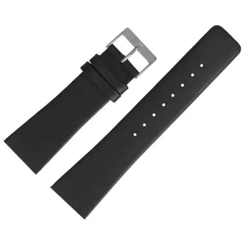 Skagen Uhrenarmband 24mm Leder Schwarz - 697XLMLMB