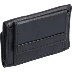 kleine Leder Herren Minibörse im EC-Kartenformat, schwarz