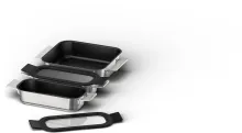 HEZ9FF030 Kochgeschirr-Set - Pfannen-Set mit hochwertiger Antihaftbeschichtung, ideal für gesundes Kochen ohne Fett und einfaches Reinigen.