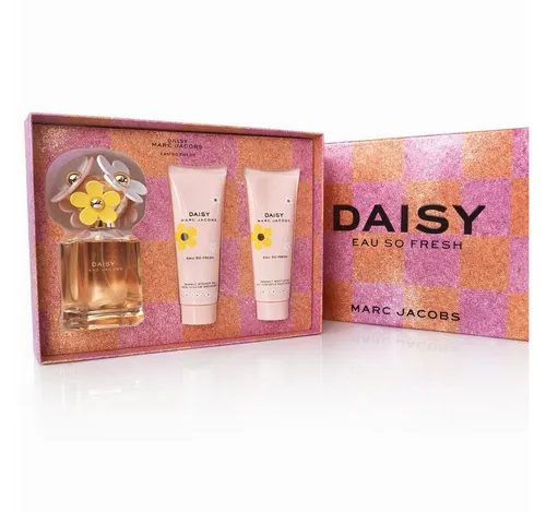 Marc Jacobs Daisy Eau de Toilette Set 100 ml inkl. Bodylotion - Elegantes Set mit 100 ml Eau de Toilette und 75 ml Bodylotion. Ideal für die tägliche Pflege und als Geschenk. Verleihen Sie Ihrer Haut einen Hauch von Frische und Duft.