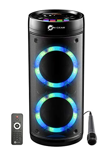 N-GEAR LPG26R Let's Go Party Karaoke LED Disco - 600W Bluetooth-Lautsprecher mit Power Bank, ideal für unvergessliche Partys und Events