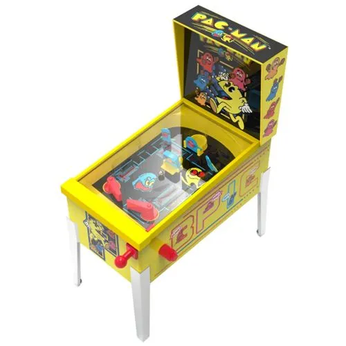 Ambassador Pac-Man Mini-Arcade Pinball - Erlebe den Klassiker Pac-Man mit diesem kompakten Mini-Pinball! Perfekt für kleine Räume, bietet er spannende Spielzüge mit Rampen und Flippern. Ideal für Geschicklichkeit und Spielspaß in jedem Alter.