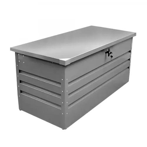 Gartenbox Metall - Kissenbox mit 400 L Stauraum - Auflagenbox aus robustem Metall, ideal zur wetterfesten Aufbewahrung von Gartenkissen und Zubehör.