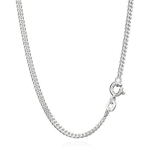 NKlaus 50cm Kette Silber 925 - Elegante Panzerkette für Damen und Herren - Ketten für Damen: Hochwertige 50cm Panzerkette aus echtem Sterling Silber 925, zeitloses Design und ideal zum Tragen mit oder ohne Anhänger.