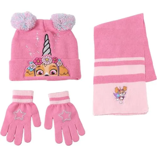 CERDÁ LIFE'S LITTLE MOMENTS Set für Kinder, Mütze, Handschuhe und Schal Paw Patrol, Winter, Thermo-Set, ideal kalt, 3-teilig, Standard (3er-Pack), Unisex, Kinder