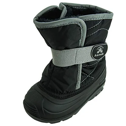 Kamik Unisex Kinder Winterstiefel Snowbug3 Jungen, Schwarz Black Bk2, 27 EU