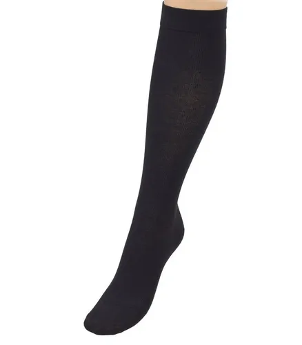 COMPRESSANA Stützkniestrümpfe mit Silbergarn XSTATIC (1-Paar) in Schwarz, Größe 40-42 - Elegante Stützkniestrümpfe mit stabilisierendem Effekt und angenehmem Rippbund, ideal für den täglichen Gebrauch. Maschinenwaschbar und bequem für ganzjährigen Einsatz.