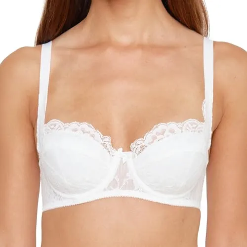 Dirndl-BH Bügel-BH gepaddet 100 G - Dirndl-BHs: Push-Up BH mit Blümchenverzierung für ein perfektes Dekolleté, ideal unter Dirndl oder Trachtenblusen, sorgt für Weiblichkeit und Komfort