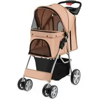 Costway Hundewagen Buggy für Haustiere bis 15 kg